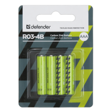 Батарейка солевая Defender R03-4B AAA