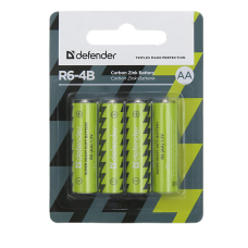 Батарейка солевая Defender R6-4B AA