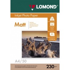 Фотобумага матовая Lomond Matt 230 г/м2, A4, 50 л (0102016)