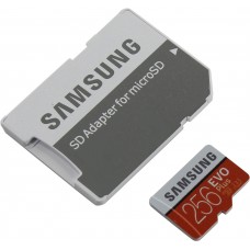 Карта памяти 256GB Samsung Evo Plus MicroSDXC Class 10 USH-I (U3) + SD-адаптер (MB-MC256GA/RU)