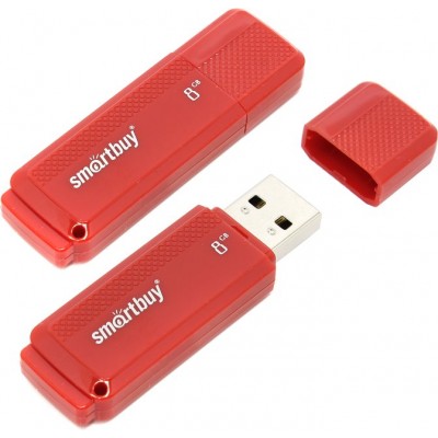 Флеш-накопитель 8GB Smart Buy Dock Red (SB8GBDK-R)