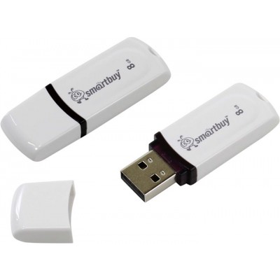 Флеш-накопитель 8GB Smart Buy Paean White (SB8GBPN-W)