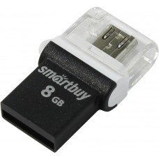 Флеш-накопитель 8GB Smart Buy OTG POKO series Black (SB8GBPO-K)