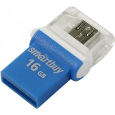 Флеш-накопитель 16GB Smart Buy OTG POKO series синий (SB16GBPO-B)