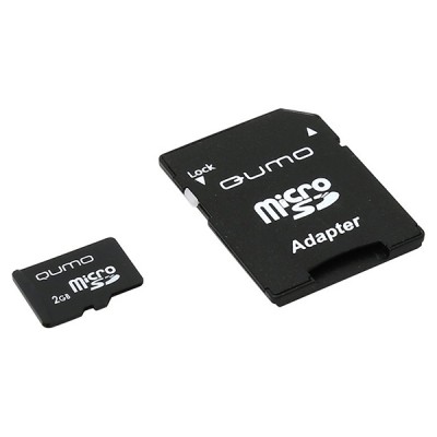 Карта памяти 2GB QUMO + SD адаптер (QM2GMICSD)