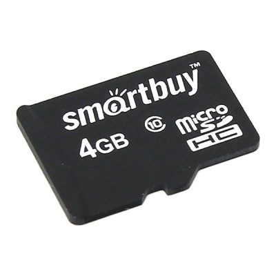 Карта памяти 4GB Smartbuy MicroSDHC Class 10 (SB4GBSDCL10-00)