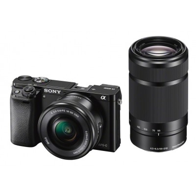 Фотоаппарат со сменной оптикой Sony ILCE-6000B 16-50mm + 55-210mm Black
