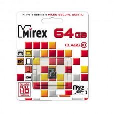 Карта памяти 64GB Mirex MicroSDXC Class 10 UHS-I (13612-MC10SD64)