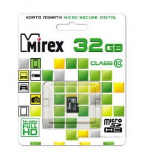 Карта памяти 32GB Mirex MicroSDHC Class 10 (13612-MC10SD32)