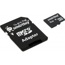 Карта памяти 8GB Smartbuy Class 10 + SD адаптер (SB8GBSDCL10-01)