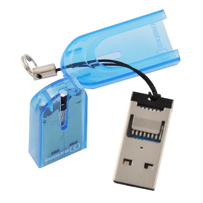 Картридер MicroSD USB 2.0 Oxion, синий OCR012BL