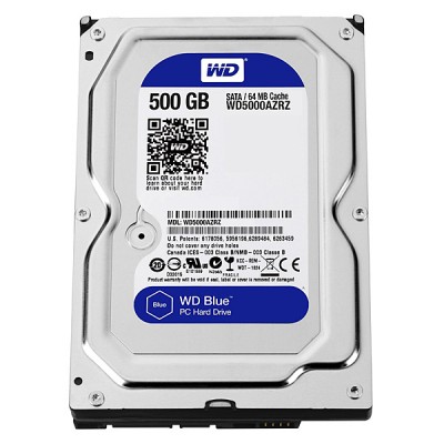 Внутренний жесткий диск 500GB WD Blue, 3.5", SATA III (WD5000AZRZ)