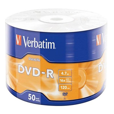 Диск Verbatim DVD-R 4.7Gb 16x DataLife (43791)
