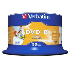 Диск Verbatim DVD-R 4.7Gb 16x Print (43533)