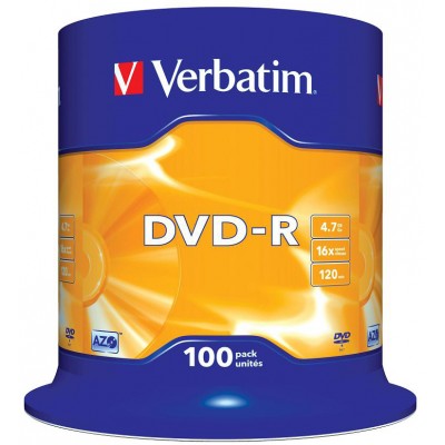 Диск Verbatim DVD-R 4.7Gb 16x (43549)