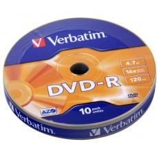 Диск Verbatim DVD-R 4.7Gb 16x AZO matt silver (43729)