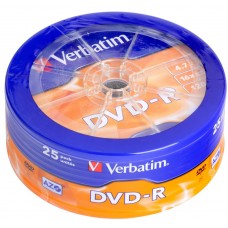 Диск Verbatim DVD-R 4.7Gb 16x AZO (43730)