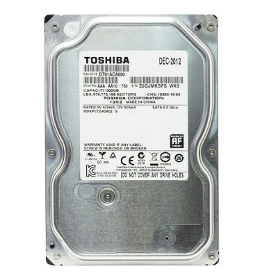 Внутренний жесткий диск 500GB Toshiba 3.5", SATA III (DT01ACA050)