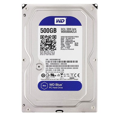 Внутренний жесткий диск 500GB WD Blue, 3.5", SATA III (WD5000AZLX)