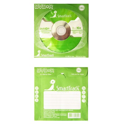 Диск SmartTrack DVD+R 4.7 GB 16x Конверт-1 (ST000702)