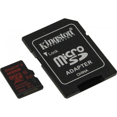 Карта памяти 128GB Kingston MicroSDXC Class 10 UHS-I (SDCA3/128GB)