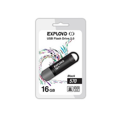 Флеш-накопитель USB 16GB Exployd 570 черный (EX-16GB-570-Black)