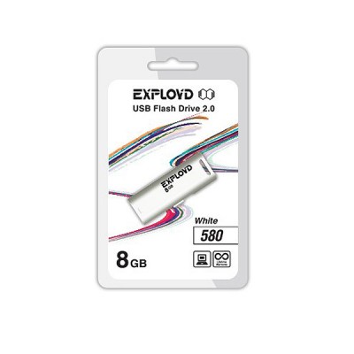 Флеш-накопитель USB 8GB Exployd 580 белый (EX-8GB-580-White)