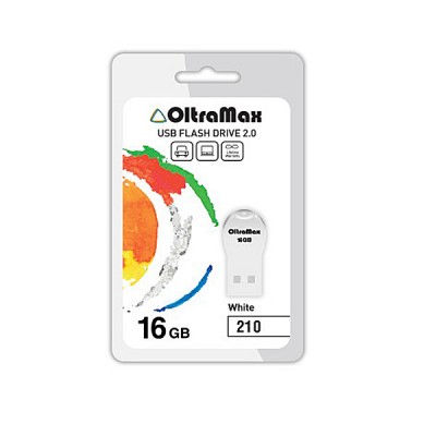 Флеш-накопитель USB 16GB OltraMax 210 белый (OM-16GB-210-White)