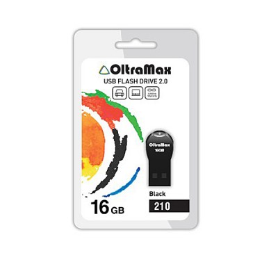 Флеш-накопитель USB 16GB OltraMax 210 черный (OM-16GB-210-Black)