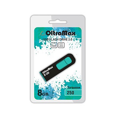 Флеш-накопитель USB 8GB OltraMax 250 бирюзовый (OM-8GB-250-Turquoise)