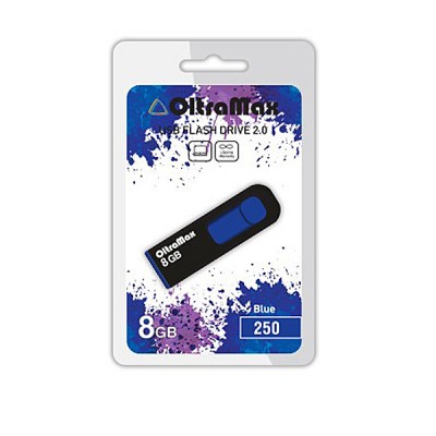 Флеш-накопитель USB 8GB OltraMax 250 синий (OM-8GB-250-Blue)