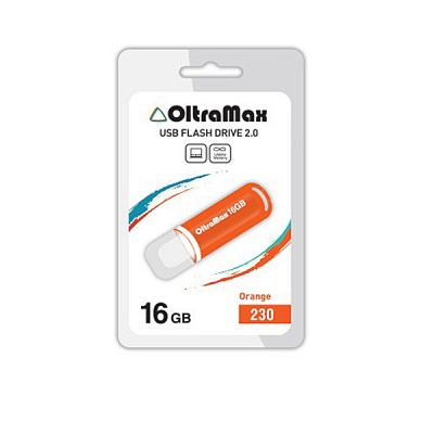 Флеш-накопитель USB 16GB OltraMax 230 оранжевый (OM-16GB-230-Orange)