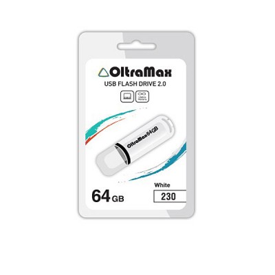 Флеш-накопитель USB 64GB OltraMax 230 белый (OM-64GB-230-White)