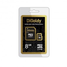 Карта памяти 8GB DiGoldy MicroSDHC Class 10 + SD адаптер (DG008GCSDHC10-AD)