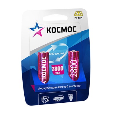 Аккумулятор Космос AA (R6) BL2 2800 mAh