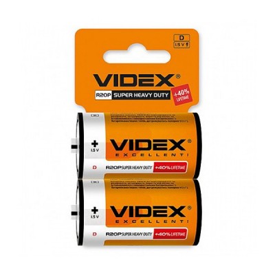 Элемент питания Videx D (R20) 2 Shrink Card