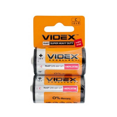 Элемент питания Videx C (R14) 2 Shrink Card