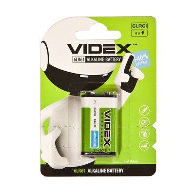 Элемент питания Videx 6LR61/9V (крона) 