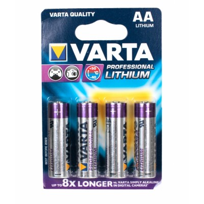Элемент питания VARTA AA (LR6) Professional Lithium 4BL