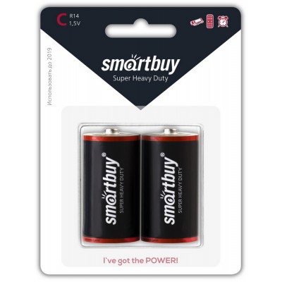 Элемент питания Smartbuy C (R14) BL2