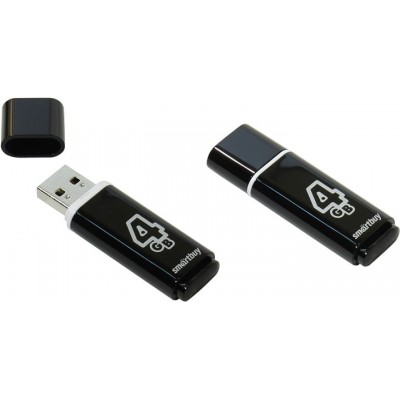 Флеш-накопитель USB 4GB Smartbuy Glossy черный (SB4GBGS-K)