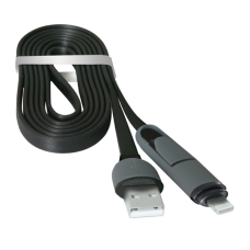 Кабель USB Defender USB10-03BP черный, MicroUSB+Lightning,1м