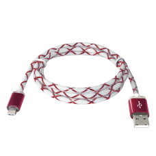 Кабель USB Defender USB08-03LT USB2.0 красный, LED, AM-MicroBM, 1м