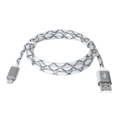 Кабель USB Defender USB08-03LT USB2.0 серый, LED, AM-MicroBM, 1м