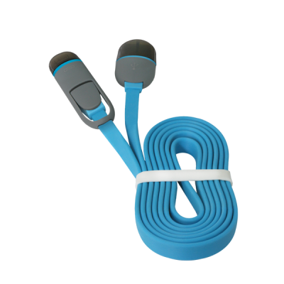 Кабель USB Defender USB10-03BP синий, MicroUSB + Lightning, 1м