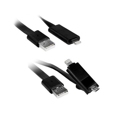 Кабель Mirex USB 2.0 Type A - microUSB 2.0, черный 1 м