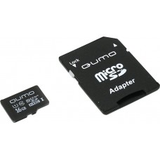 Карта памяти 16GB Qumo Class 10 UHS-I + SD адаптер (QM16GMICSDHC10U1)