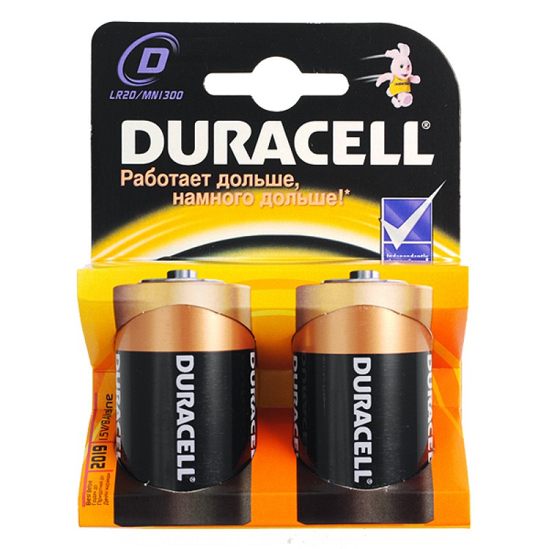  питания Duracell D (LR20) 2BL  с доставкой по РФ