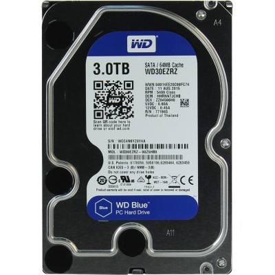 Внутренний жесткий диск 3TB Western Digital Blue (WD30EZRZ)