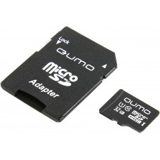 Карта памяти 32GB Qumo Class 10 UHS-I + SD адаптер (QM32GMICSDHC10U1)